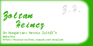 zoltan heincz business card